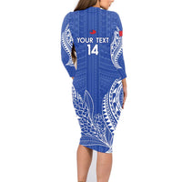 Custom Manu Samoa Rugby 2024 Family Matching Long Sleeve Bodycon Dress and Hawaiian Shirt Go Champions Samoan Tattoo LT14 - Polynesian Pride