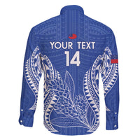 Custom Manu Samoa Rugby 2024 Family Matching Off The Shoulder Long Sleeve Dress and Hawaiian Shirt Go Champions Samoan Tattoo LT14 - Polynesian Pride