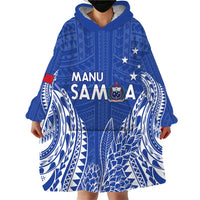 Custom Manu Samoa Rugby 2024 Wearable Blanket Hoodie Go Champions Samoan Tattoo