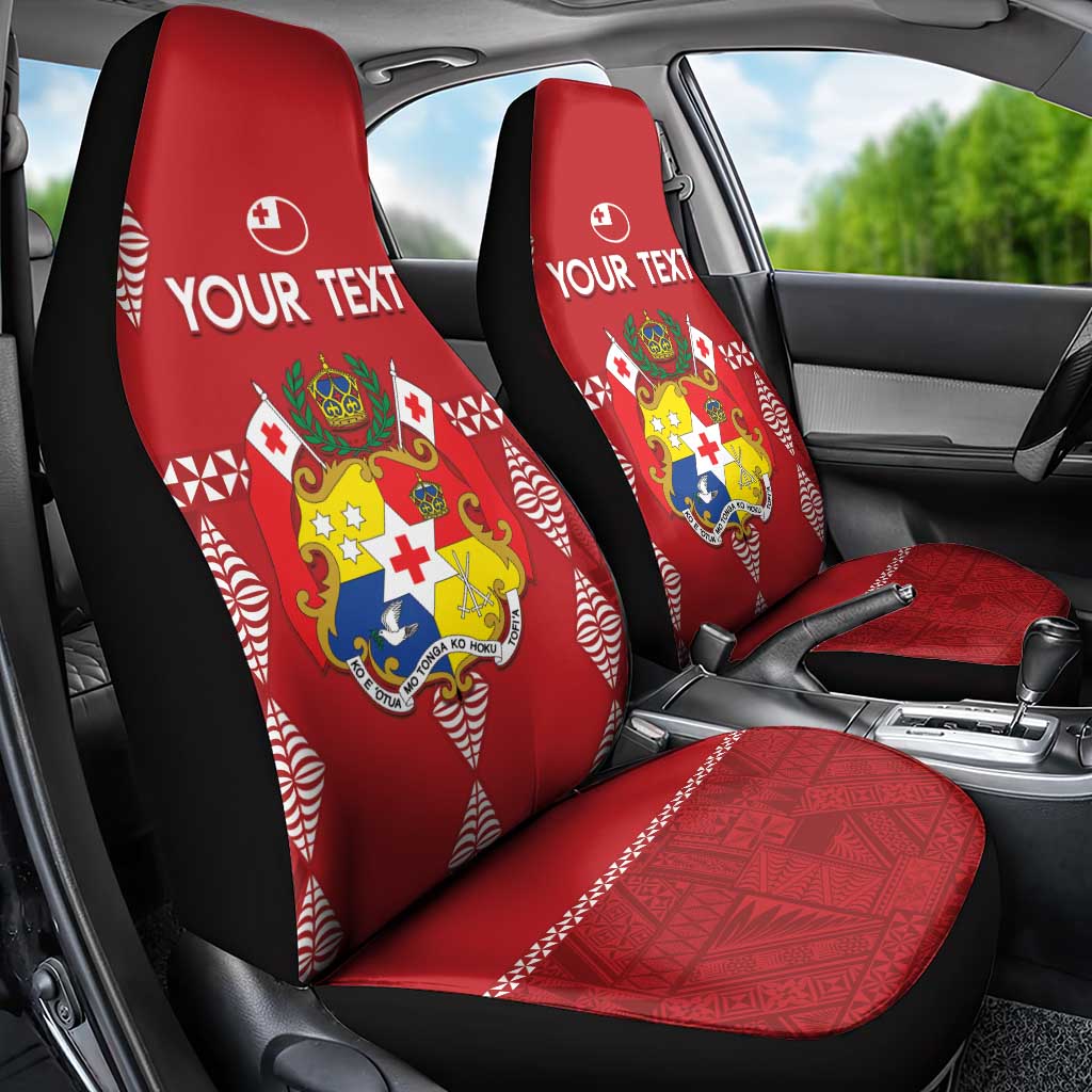 Custom Tonga Rugby 2024 Car Seat Cover Go Champions Ikale Tahi Ngatu Pattern LT14 - Polynesian Pride