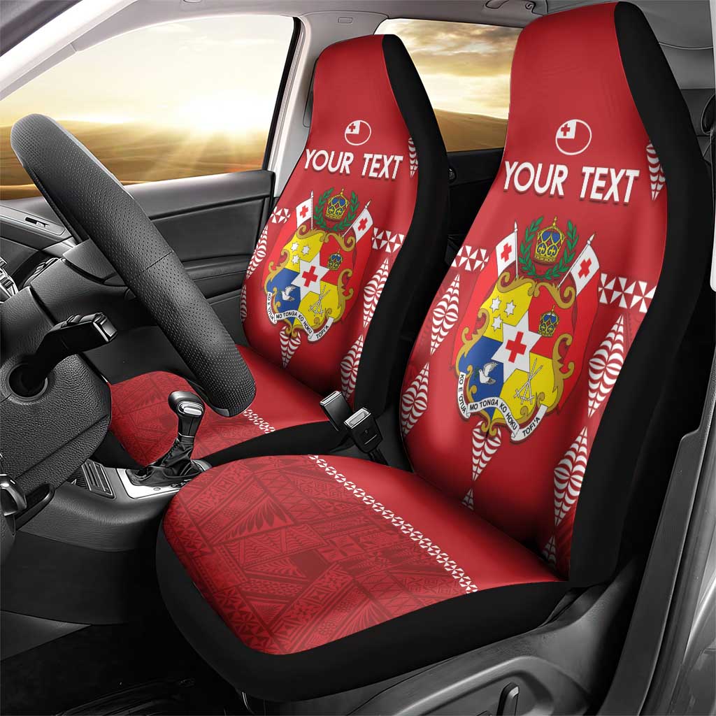 Custom Tonga Rugby 2024 Car Seat Cover Go Champions Ikale Tahi Ngatu Pattern LT14 - Polynesian Pride