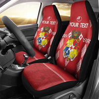 Custom Tonga Rugby 2024 Car Seat Cover Go Champions Ikale Tahi Ngatu Pattern LT14 - Polynesian Pride