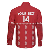 Custom Tonga Rugby 2024 Family Matching Off The Shoulder Long Sleeve Dress and Hawaiian Shirt Go Champions Ikale Tahi Ngatu Pattern LT14 - Polynesian Pride