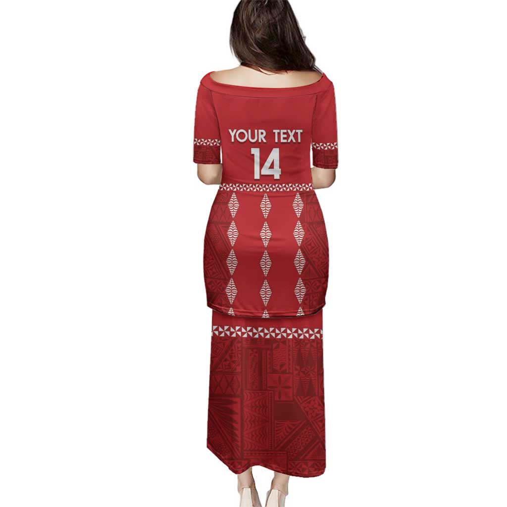 Custom Tonga Rugby 2024 Family Matching Puletasi and Hawaiian Shirt Go Champions Ikale Tahi Ngatu Pattern