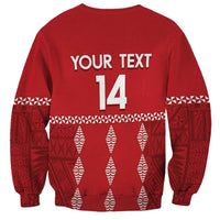 Custom Tonga Rugby 2024 Sweatshirt Go Champions Ikale Tahi Ngatu Pattern