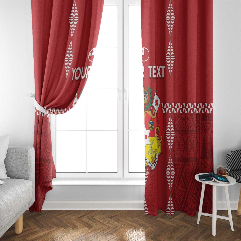 Custom Tonga Rugby 2024 Window Curtain Go Champions Ikale Tahi Ngatu Pattern