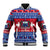 Personalised Samoa Christmas Baseball Jacket Samoan Coat Of Arms Manuia Le Kirisimas LT14 Unisex Blue - Polynesian Pride