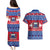 Personalised Samoa Christmas Couples Matching Puletasi Dress and Hawaiian Shirt Samoan Coat Of Arms Manuia Le Kirisimas LT14 - Polynesian Pride