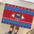 Personalised Samoa Christmas Rubber Doormat Samoan Coat Of Arms Manuia Le Kirisimas LT14 - Polynesian Pride