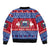 Personalised Samoa Christmas Sleeve Zip Bomber Jacket Samoan Coat Of Arms Manuia Le Kirisimas LT14 - Polynesian Pride