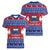 Personalised Samoa Christmas Women V Neck T Shirt Samoan Coat Of Arms Manuia Le Kirisimas LT14 - Polynesian Pride