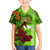 Personalised Hawaii Christmas Family Matching Off Shoulder Maxi Dress and Hawaiian Shirt Mele Kalikimaka Kakau Polynesian Shark Tattoo LT14 Son's Shirt Green - Polynesian Pride