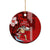 Personalised Hawaii Christmas Ceramic Ornament Mele Kalikimaka Surfing Santa Claus LT14 - Polynesian Pride