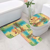 Hawaii Christmas Mele Kalikimaka Bathroom Set Santa Decorating Xmas Palm Tree Tropical Vibes LT14 - Polynesian Pride