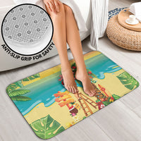 Hawaii Christmas Mele Kalikimaka Bathroom Set Santa Decorating Xmas Palm Tree Tropical Vibes LT14 - Polynesian Pride