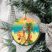Hawaii Christmas Mele Kalikimaka Ceramic Ornament Santa Decorating Xmas Palm Tree Tropical Vibes LT14 - Polynesian Pride