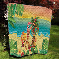 Hawaii Christmas Mele Kalikimaka Quilt Santa Decorating Xmas Palm Tree Tropical Vibes LT14 - Polynesian Pride