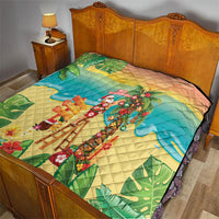Hawaii Christmas Mele Kalikimaka Quilt Santa Decorating Xmas Palm Tree Tropical Vibes LT14 - Polynesian Pride