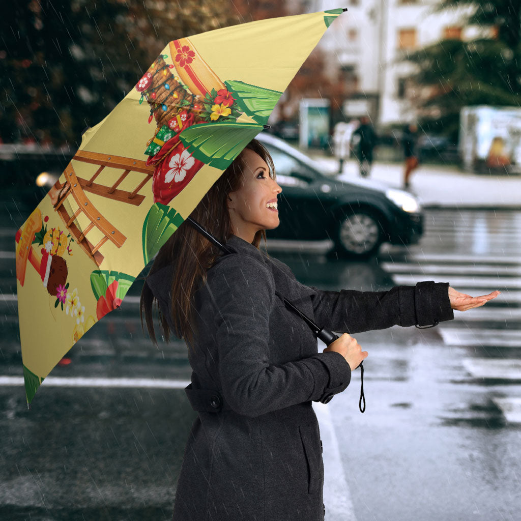 Hawaii Christmas Mele Kalikimaka Umbrella Santa Decorating Xmas Palm Tree Tropical Vibes LT14 - Polynesian Pride