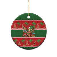 Hawaii Christmas Mele Kalikimaka Ceramic Ornament Aloha Turtle Santa With Ukulele LT14 - Polynesian Pride