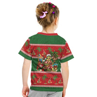 Hawaii Christmas Mele Kalikimaka Kid T Shirt Aloha Turtle Santa With Ukulele LT14 - Polynesian Pride
