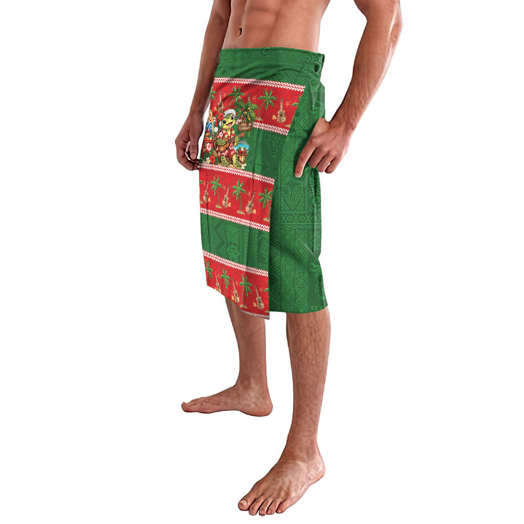 Hawaii Christmas Mele Kalikimaka Lavalava Aloha Turtle Santa With Ukulele LT14 - Polynesian Pride