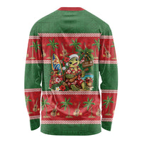 Hawaii Christmas Mele Kalikimaka Long Sleeve Shirt Aloha Turtle Santa With Ukulele LT14 - Polynesian Pride