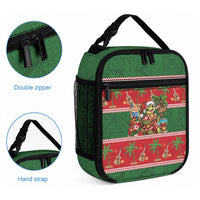 Hawaii Christmas Mele Kalikimaka Lunch Bag Aloha Turtle Santa With Ukulele LT14 - Polynesian Pride