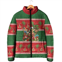 Hawaii Christmas Mele Kalikimaka Padded Jacket Aloha Turtle Santa With Ukulele LT14 - Polynesian Pride