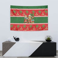 Hawaii Christmas Mele Kalikimaka Tapestry Aloha Turtle Santa With Ukulele LT14 - Polynesian Pride