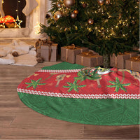 Hawaii Christmas Mele Kalikimaka Tree Skirt Aloha Turtle Santa With Ukulele LT14 - Polynesian Pride