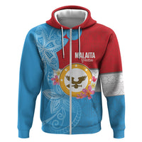 Personalised Malaita Province Day Hoodie Solomon Islands Maramapaina Flag Color LT14 Zip Hoodie Blue - Polynesian Pride