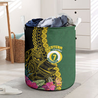 Western Province Day Laundry Basket Wes Provins Nguzunguzu Symbol LT14 Green - Polynesian Pride