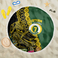 Western Province Day Beach Blanket Wes Provins Nguzunguzu Symbol LT14 One Size 150cm Green - Polynesian Pride