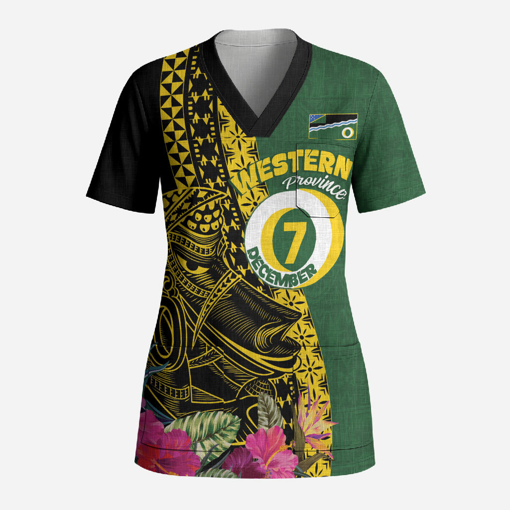 Personalised Western Province Day Scrub Top Wes Provins Nguzunguzu Symbol LT14 Adult Green - Polynesian Pride