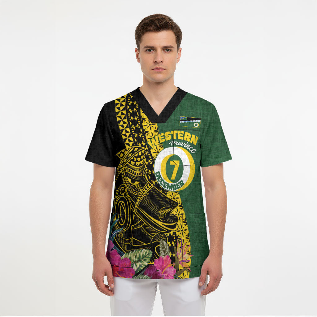 Personalised Western Province Day Scrub Top Wes Provins Nguzunguzu Symbol LT14 - Polynesian Pride