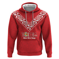 Mate Maa Tonga Rugby Custom Zip Hoodie 2026 Tongan Ngatu Pattern Red LT14 Pullover Hoodie Red - Polynesian Pride