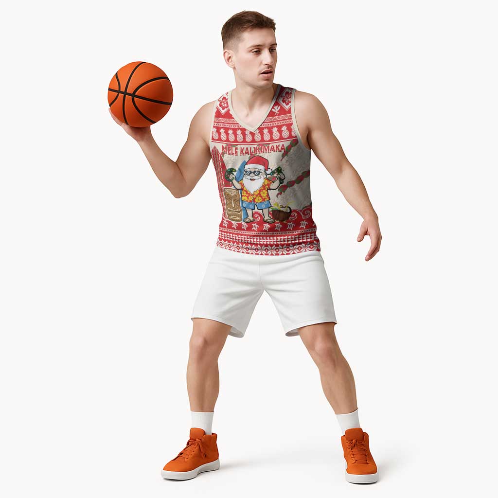Hawaii Christmas Six Seven Basketball Jersey Mele Kalikimaka Funny Santa 67 Gen Alpha Slang - Polynesian Pride
