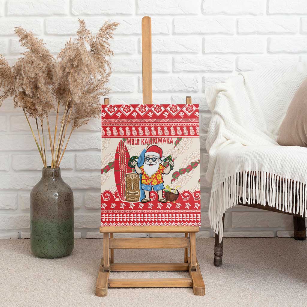 Hawaii Christmas Six Seven Canvas Wall Art Mele Kalikimaka Funny Santa 67 Gen Alpha Slang - Polynesian Pride