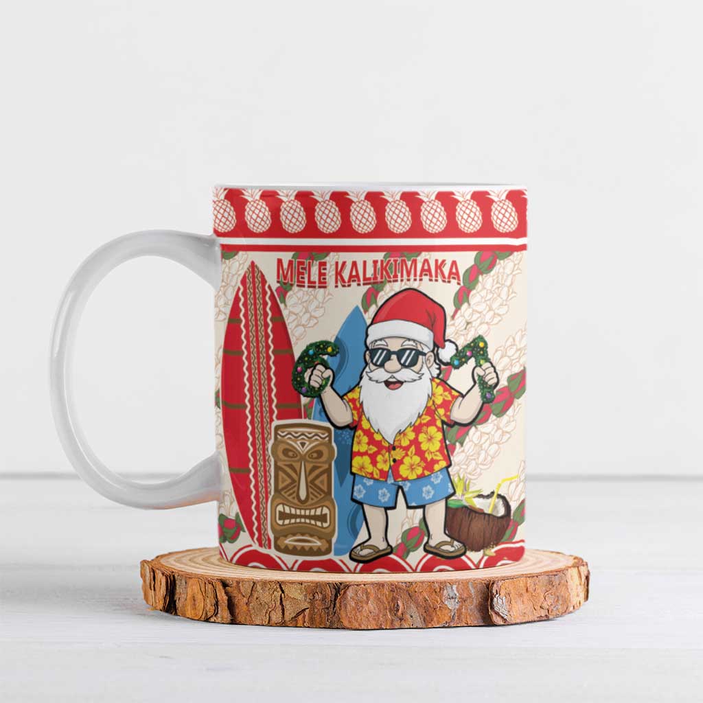Hawaii Christmas Six Seven Ceramic Mug Mele Kalikimaka Funny Santa 67 Gen Alpha Slang - Polynesian Pride