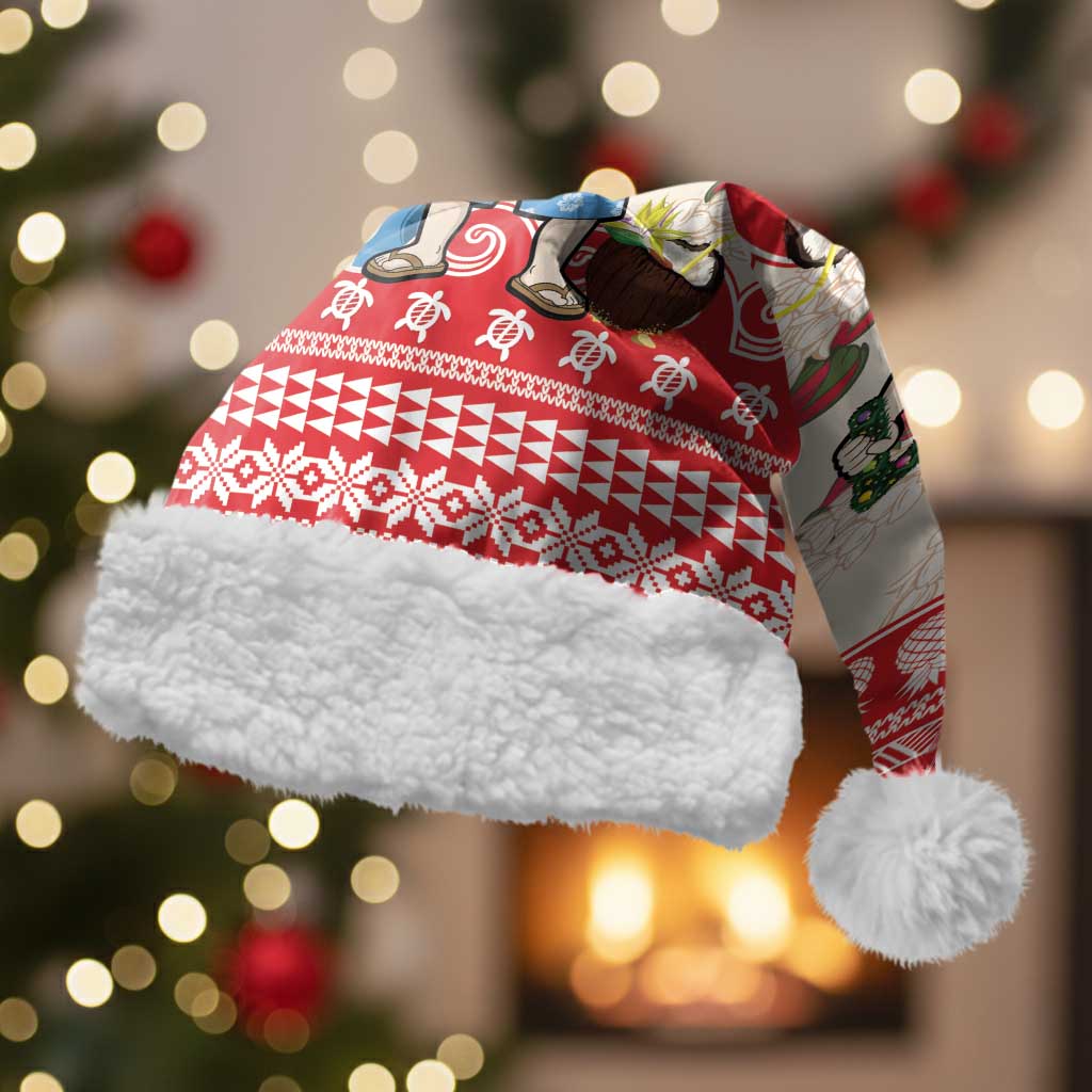 Hawaii Christmas Six Seven Christmas Santa Hat Mele Kalikimaka Funny Santa 67 Gen Alpha Slang - Polynesian Pride