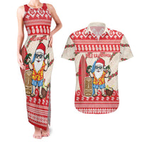 Hawaii Christmas Six Seven Couples Matching Tank Maxi Dress and Hawaiian Shirt Mele Kalikimaka Funny Santa 67 Gen Alpha Slang LT14 Red - Polynesian Pride