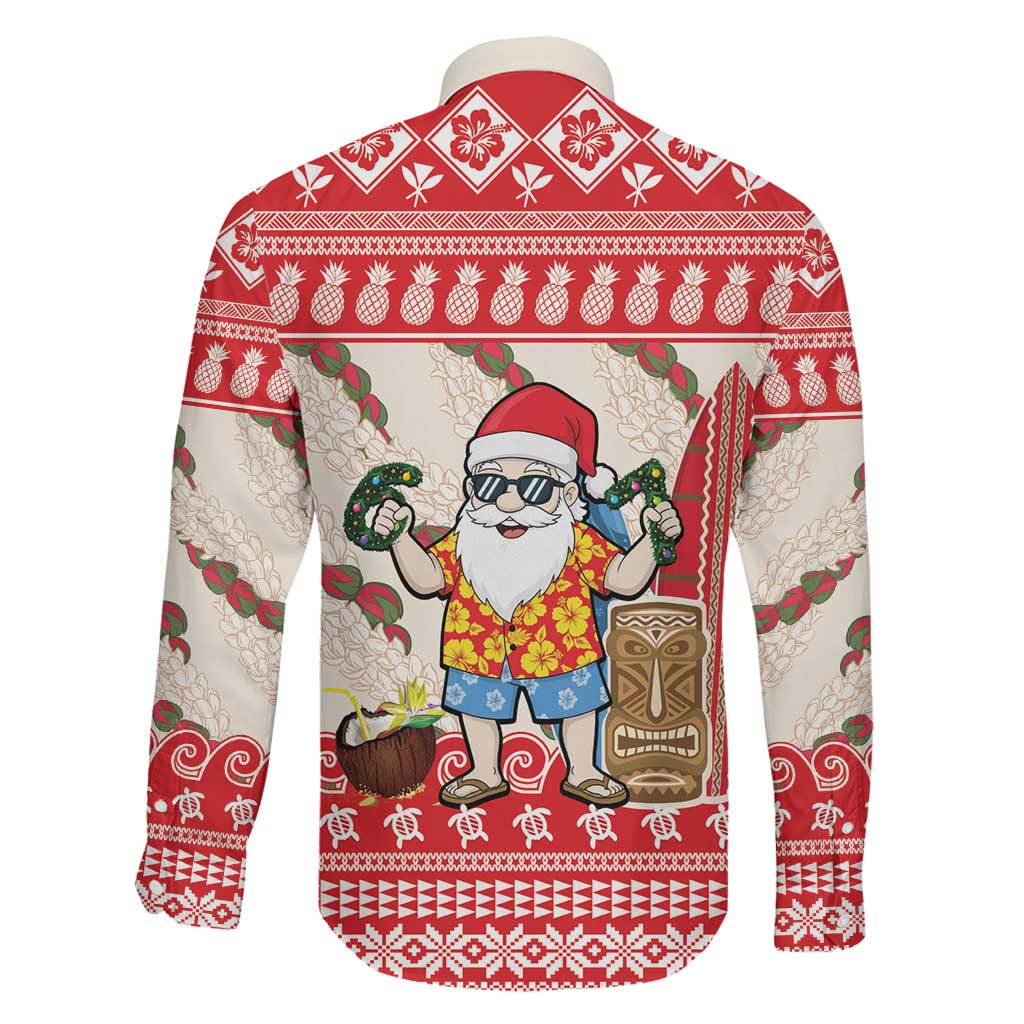 Hawaii Christmas Six Seven Family Matching Off The Shoulder Long Sleeve Dress and Hawaiian Shirt Mele Kalikimaka Funny Santa 67 Gen Alpha Slang LT14 - Polynesian Pride