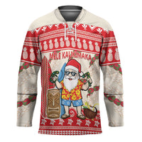 Hawaii Christmas Six Seven Hockey Jersey Mele Kalikimaka Funny Santa 67 Gen Alpha Slang - Polynesian Pride