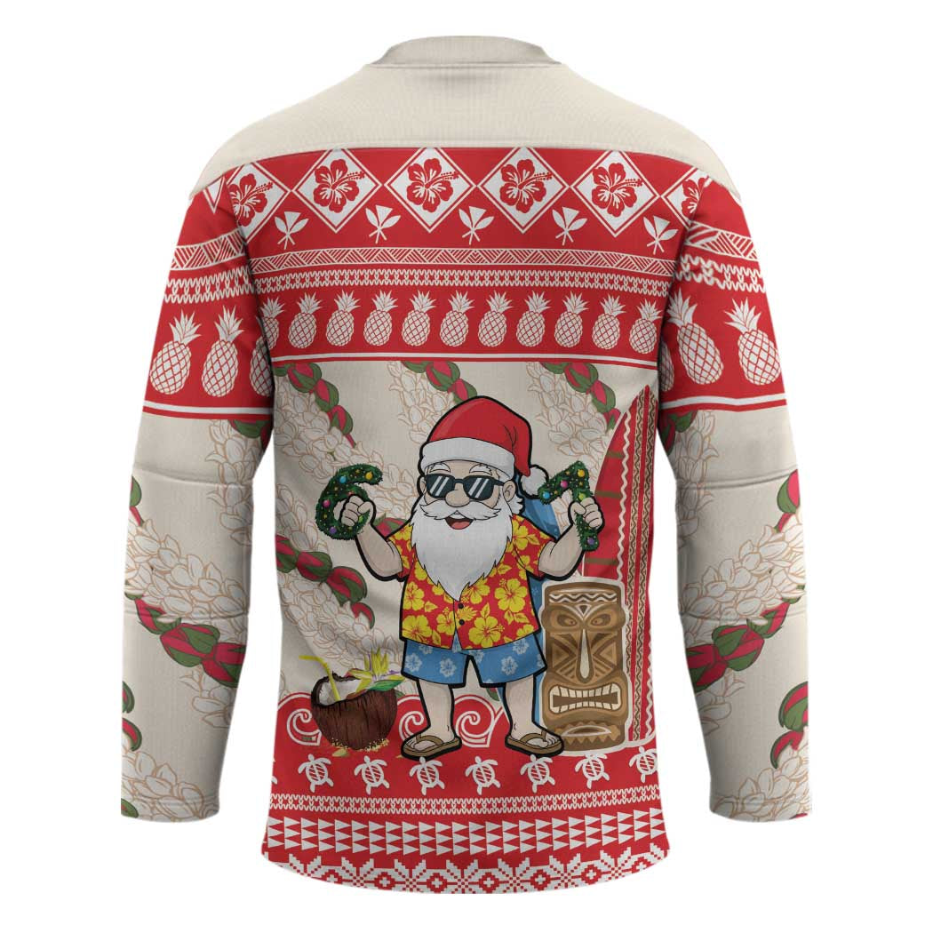 Hawaii Christmas Six Seven Hockey Jersey Mele Kalikimaka Funny Santa 67 Gen Alpha Slang - Polynesian Pride