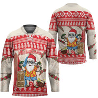 Hawaii Christmas Six Seven Hockey Jersey Mele Kalikimaka Funny Santa 67 Gen Alpha Slang - Polynesian Pride