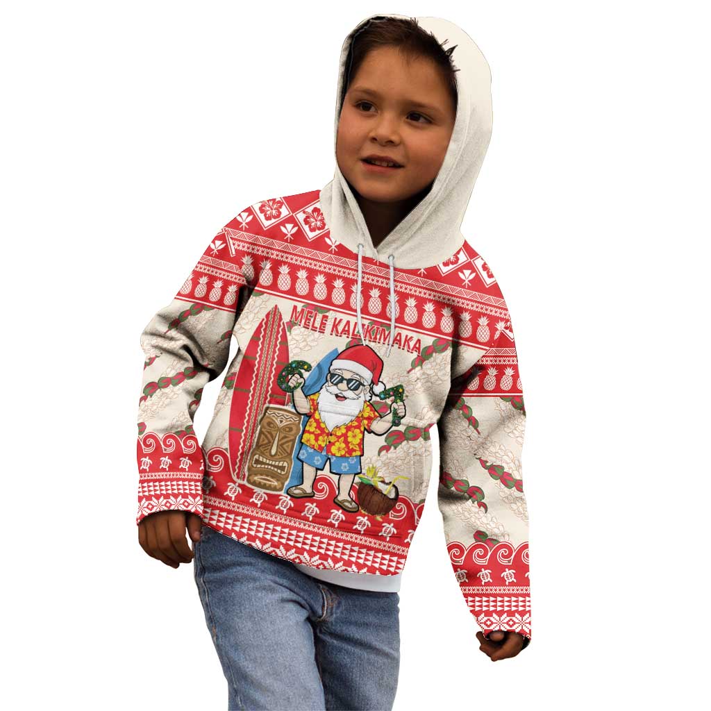 Hawaii Christmas Six Seven Kid Hoodie Mele Kalikimaka Funny Santa 67 Gen Alpha Slang - Polynesian Pride