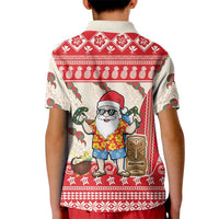 Hawaii Christmas Six Seven Kid Polo Shirt Mele Kalikimaka Funny Santa 67 Gen Alpha Slang - Polynesian Pride