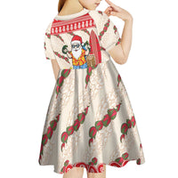 Hawaii Christmas Six Seven Kid Short Sleeve Dress Mele Kalikimaka Funny Santa 67 Gen Alpha Slang - Polynesian Pride