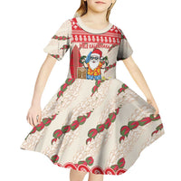 Hawaii Christmas Six Seven Kid Short Sleeve Dress Mele Kalikimaka Funny Santa 67 Gen Alpha Slang - Polynesian Pride